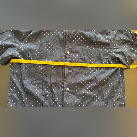 J. Crew Men's Navy Polka Dot Button Down Shirt - Picture 3 of 5